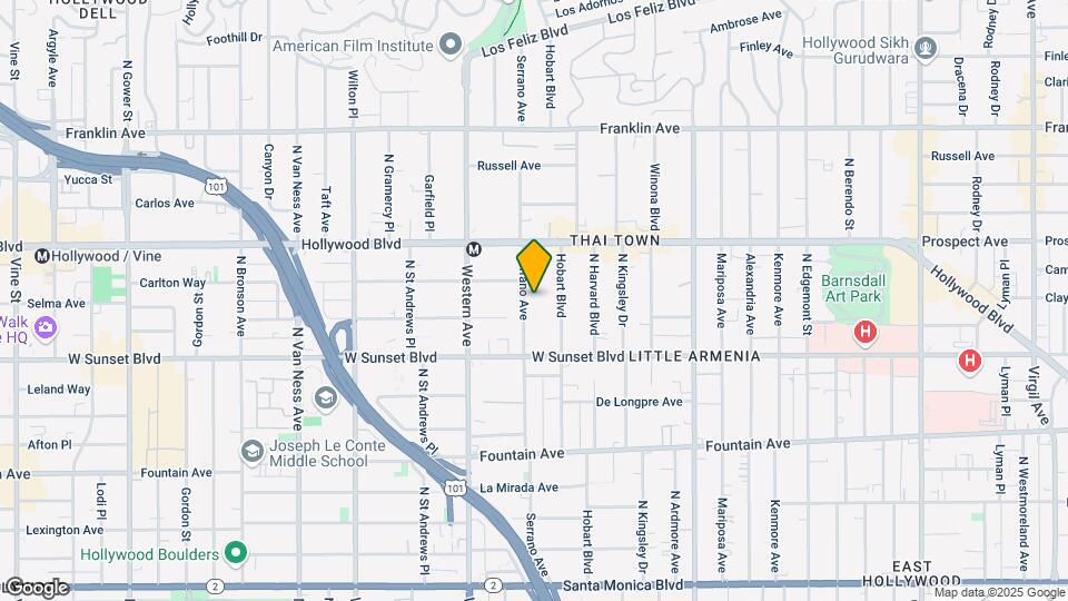 1554-1576 N Serrano Ave Map and Location Details
