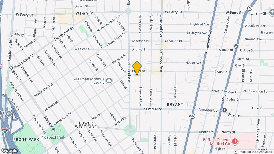 126 Norwood Ave Map and Location Details