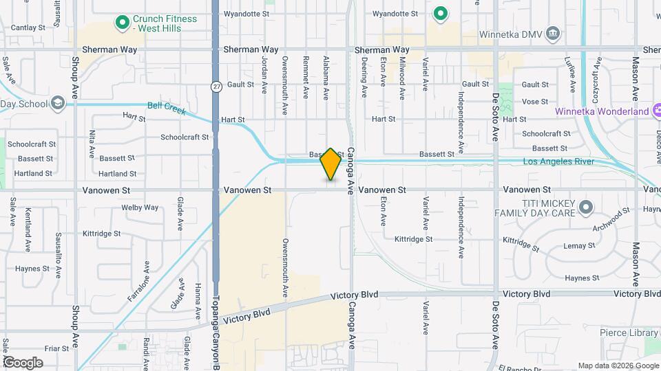 21425 Vanowen St Map and Location Details