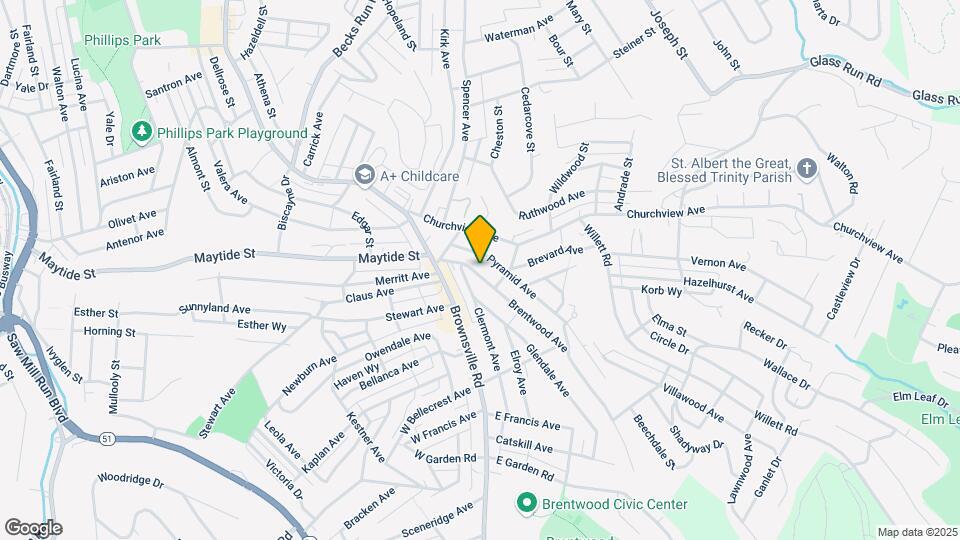 2811 Brentwood Ave Map and Location Details