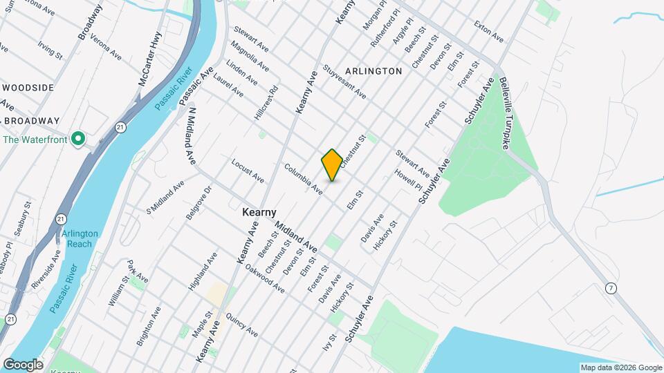 616 Chestnut St Map and Location Details