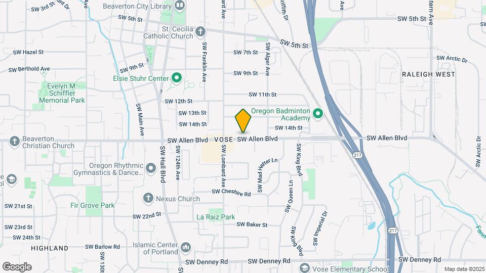 11875 SW Allen Blvd Mapa y Detalles de la Ubicación