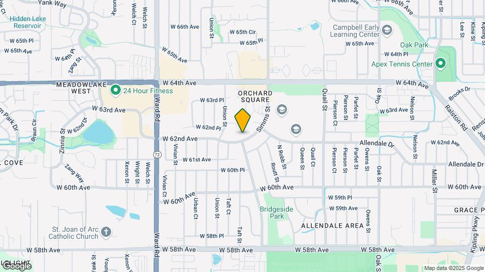 11677 W 62nd Ave Map and Location Details