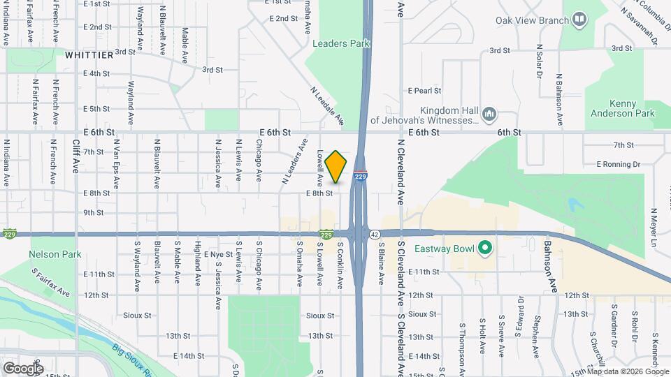 2412 E 8th St Map and Location Details