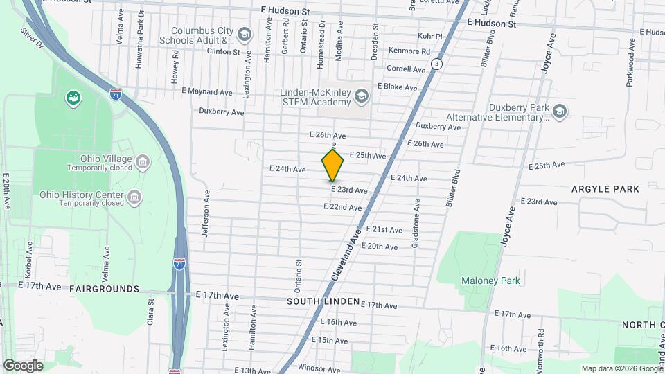 1252 E 23rd Ave Mapa y Detalles de la Ubicación