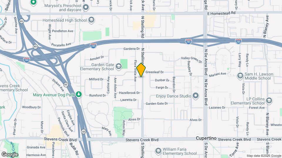 10481 N Stelling Rd Map and Location Details