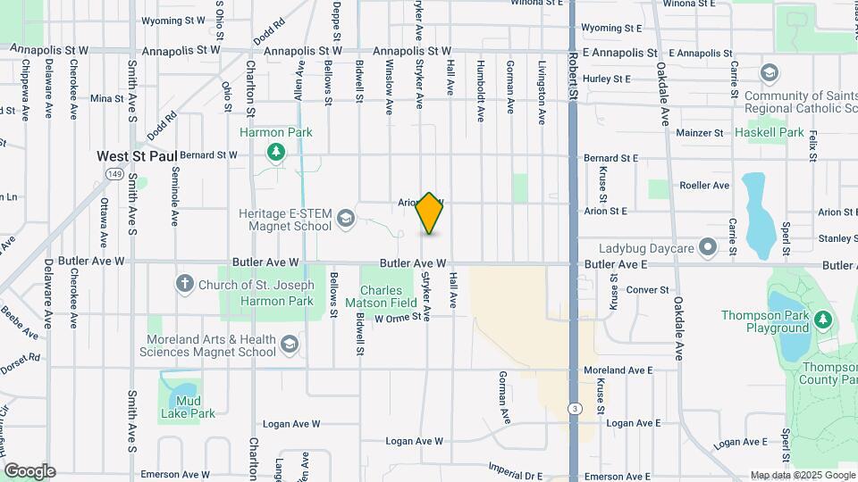 1098 Stryker Ave Map and Location Details
