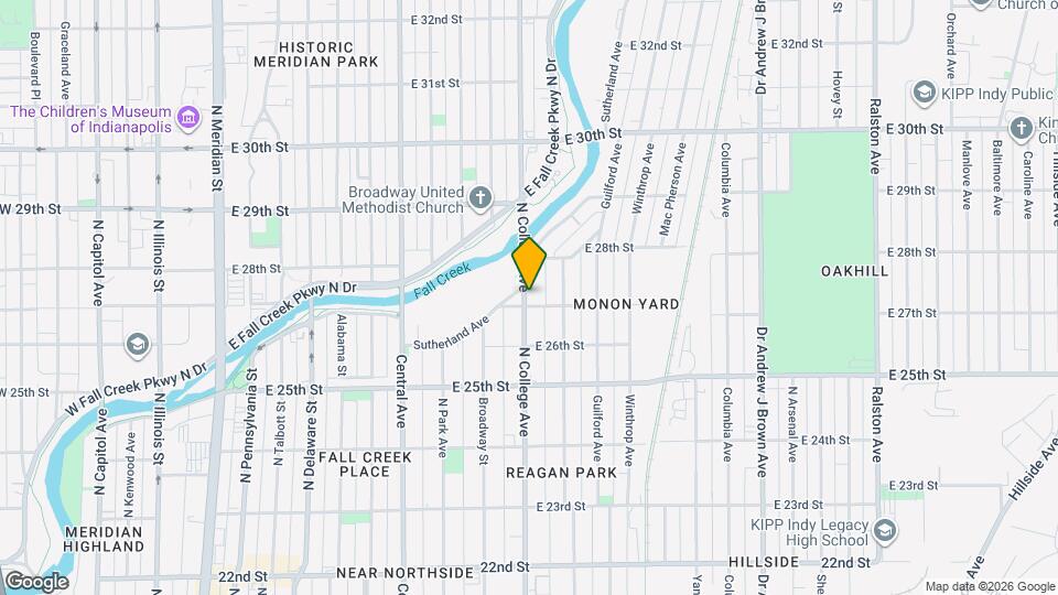 2709 N College Ave Map and Location Details