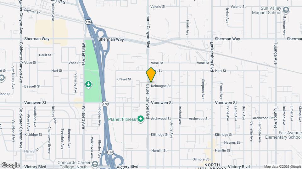 6900 Laurel Canyon Blvd, Unit 303 Map and Location Details