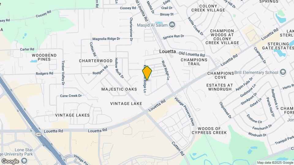 15918 Keystone Ridge Ln Map and Location Details