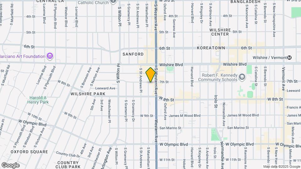 700 S Manhattan Pl Map and Location Details