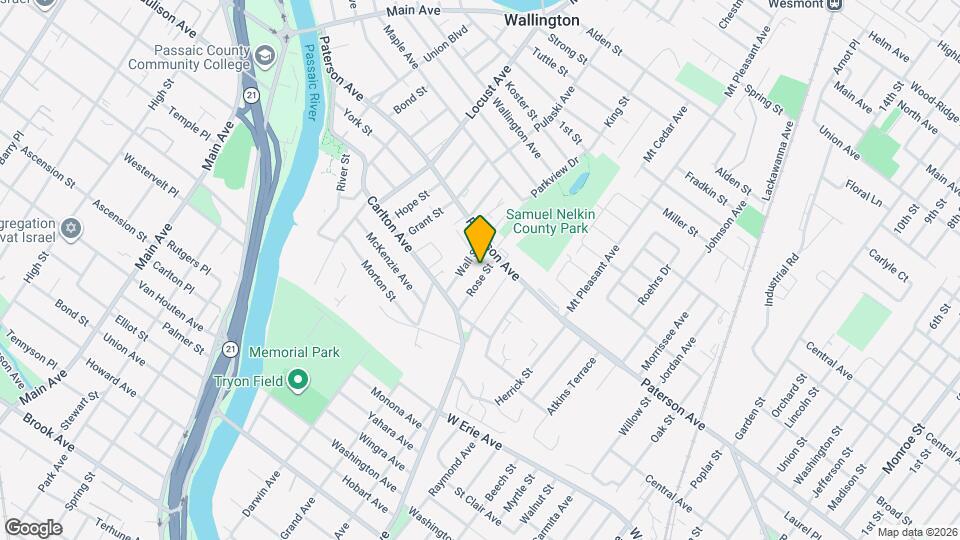 21 Rose St, Unit Apt 2 Map and Location Details