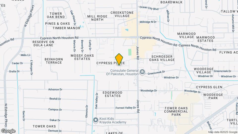 11927 Shallow Oaks Dr Map and Location Details