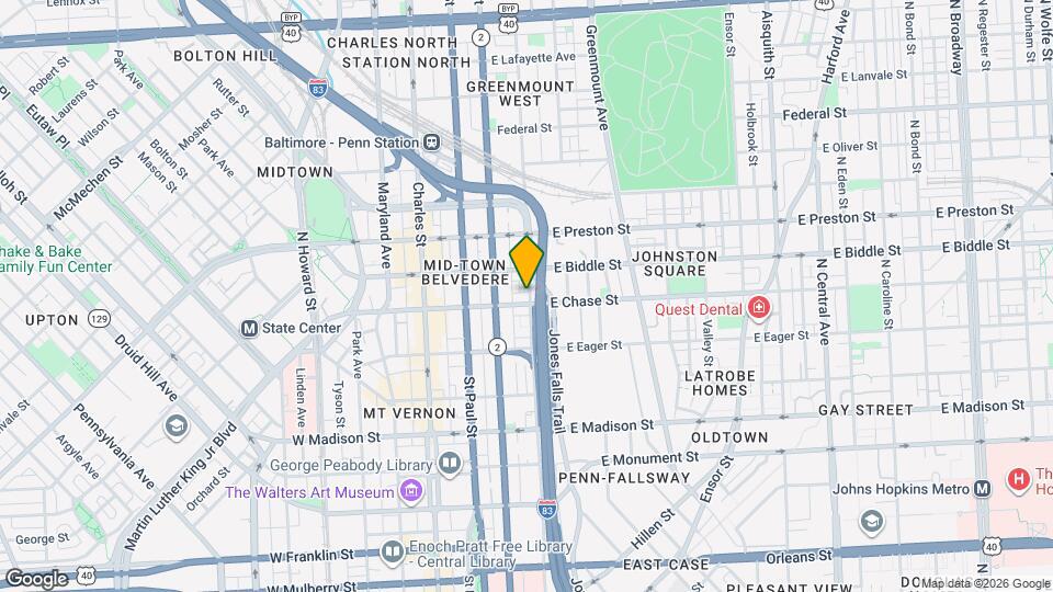 218 E Chase St Map and Location Details