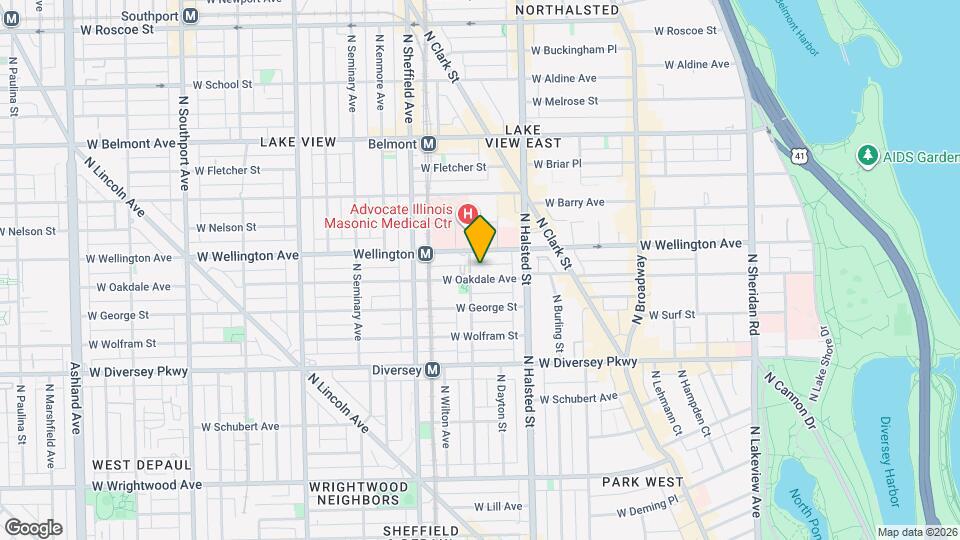 850 W Oakdale Ave, Unit O3 Map and Location Details