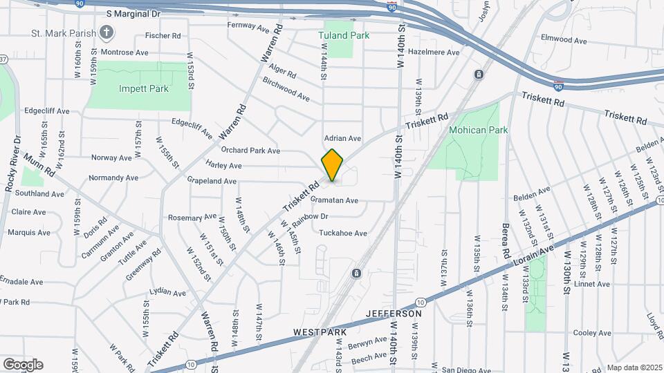 14421 Triskett Rd Map and Location Details