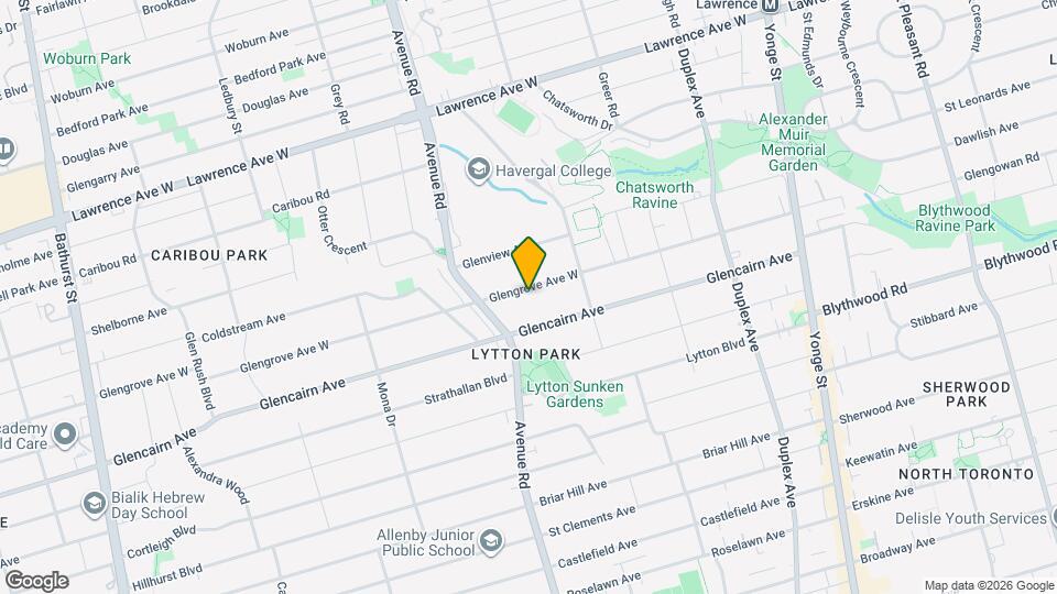 207 Glengrove Ave W Map and Location Details