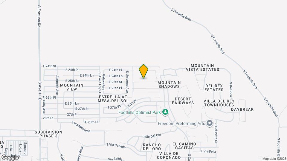 11790 E 25th St Map and Location Details