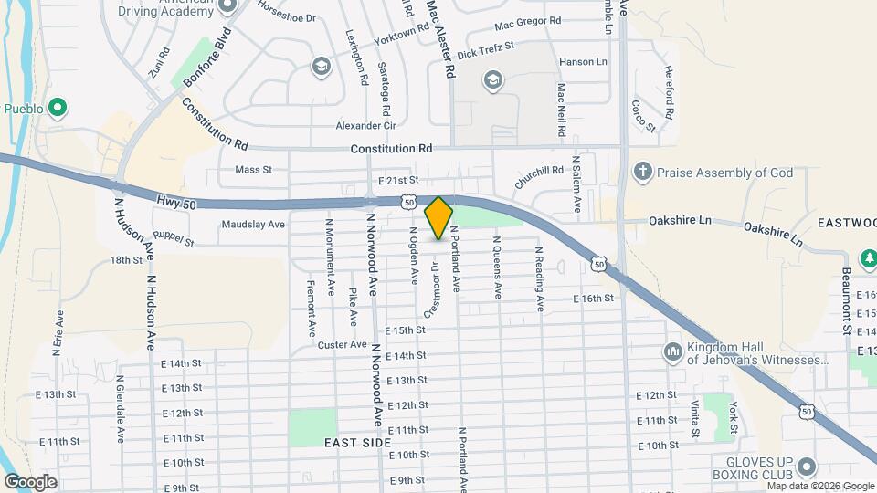 1625 E 18th St Map and Location Details