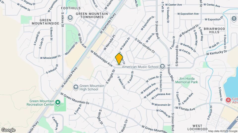 12467 W Mississippi Ave Map and Location Details