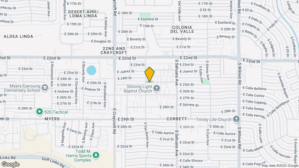 5704-5706 E 24th St Map and Location Details