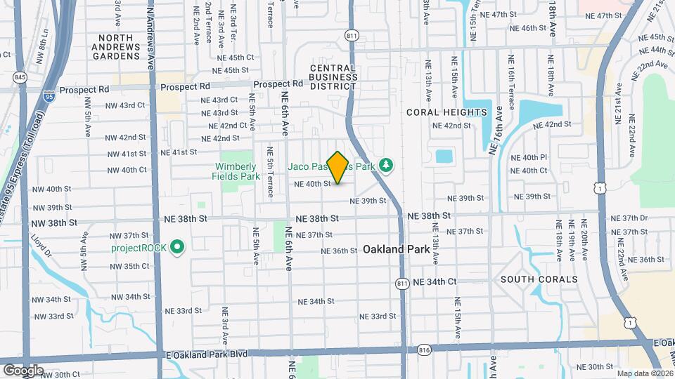 898 NE 40th St Map and Location Details
