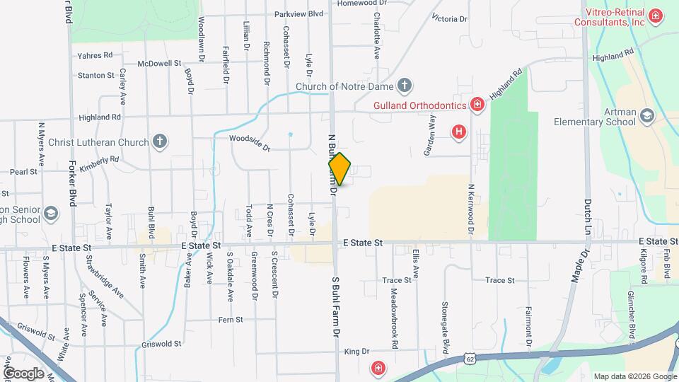 174 N Buhl Farm Dr Map and Location Details