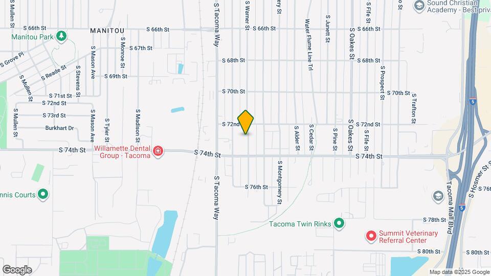 7220 S Warner St Map and Location Details