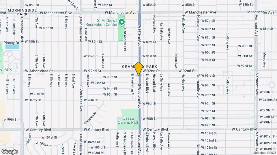 9303 S Western Ave Map and Location Details