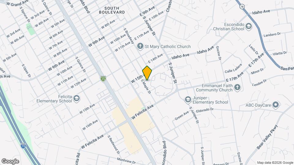 1536 S Maple St, Unit #2 Map and Location Details