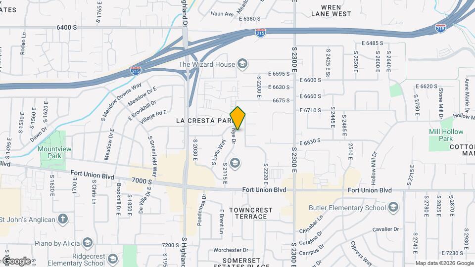 6805 S Nye Dr, Unit Apartment Map and Location Details