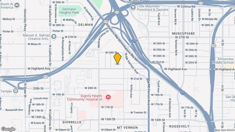 1526 W Highland Ave Map and Location Details