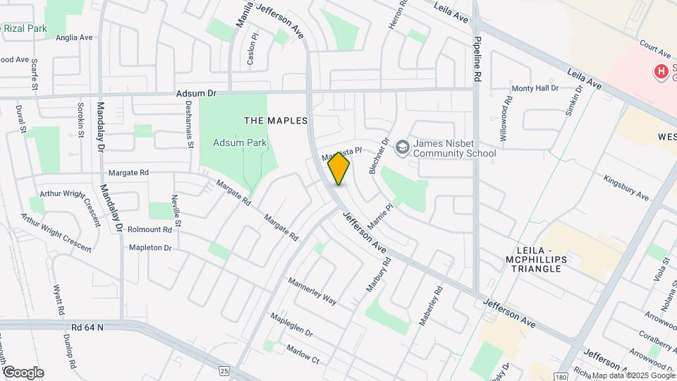 1225 Jefferson Avenue Map and Location Details