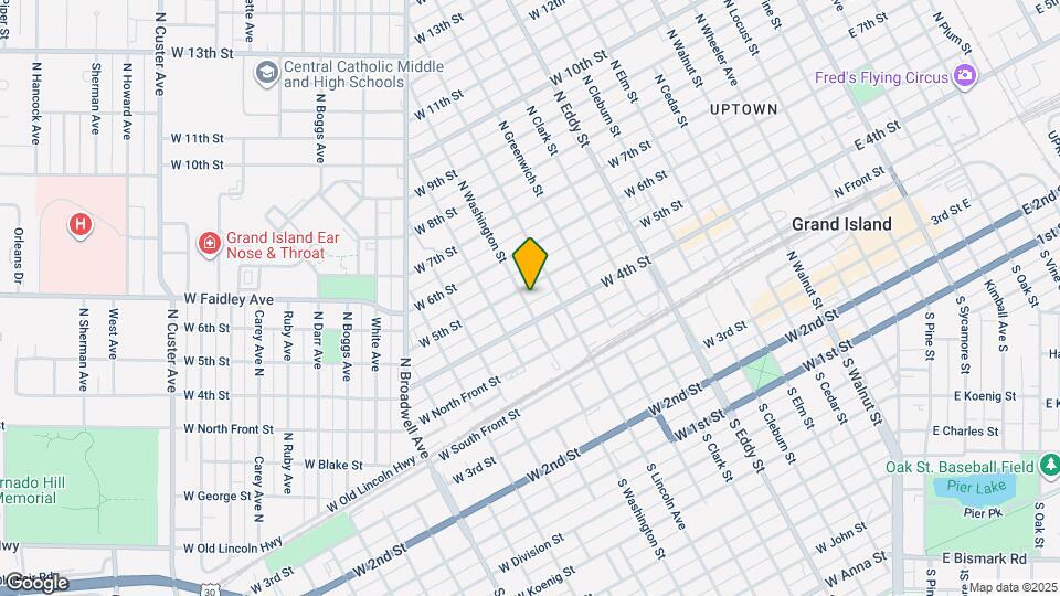 415 N Washington St Map and Location Details