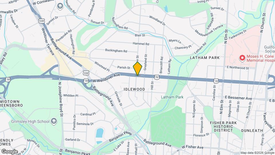 1011 W Wendover Ave Map and Location Details