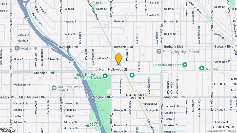Chandler Apartments in North Hollywood Mapa y Detalles de la Ubicación