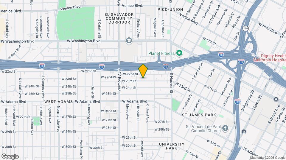 1363 1/2 W 23rd St Map and Location Details