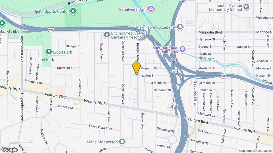 4857 Haskell Ave Map and Location Details