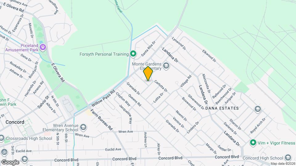 1880 San Vincente Dr Map and Location Details