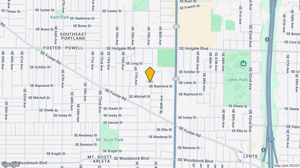 7863 SE Raymond St Map and Location Details