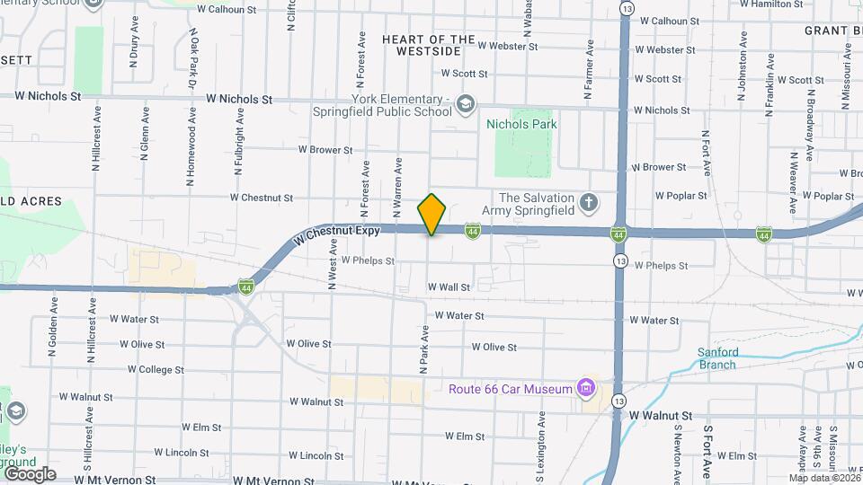 522 N Park Ave Map and Location Details