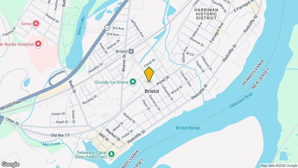 416 Washington St Map and Location Details