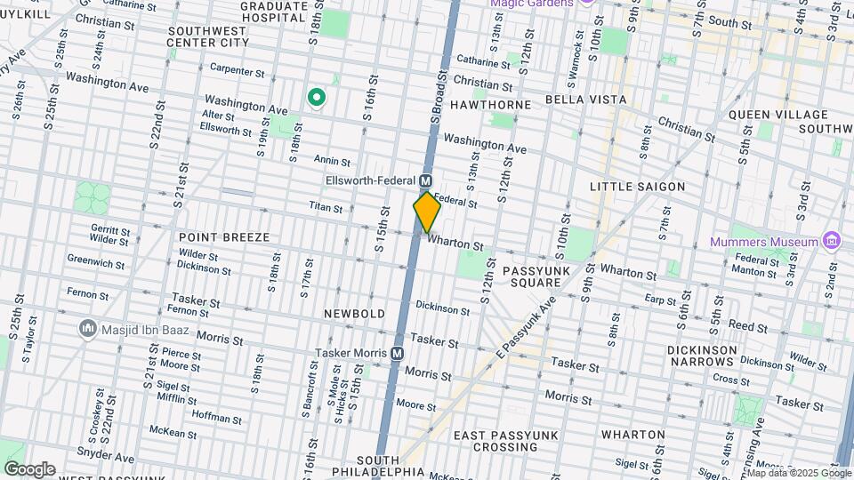 1301 S Broad St Map and Location Details