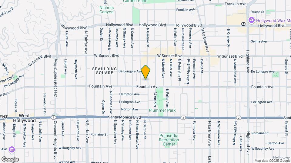 1317 N Gardner St Map and Location Details