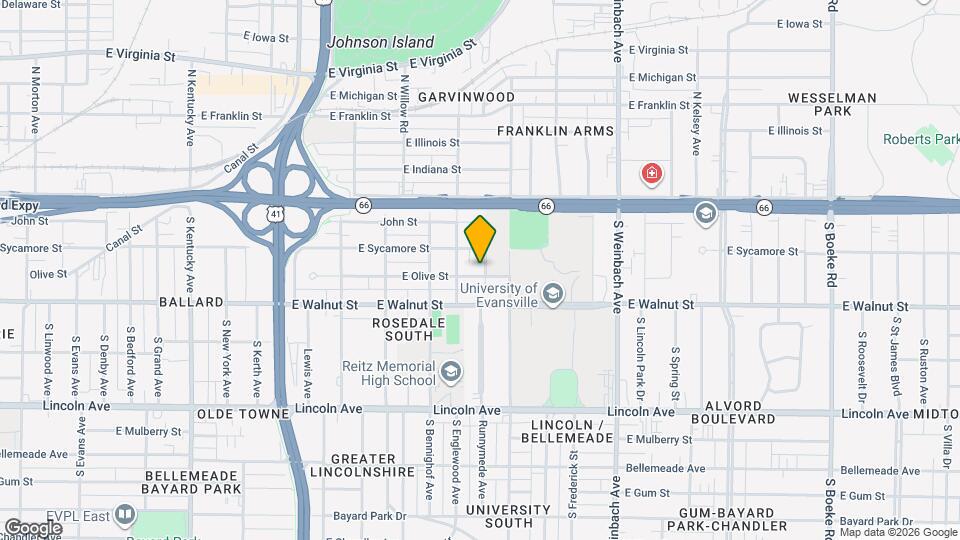 1620 E Olive St Mapa y Detalles de la Ubicación