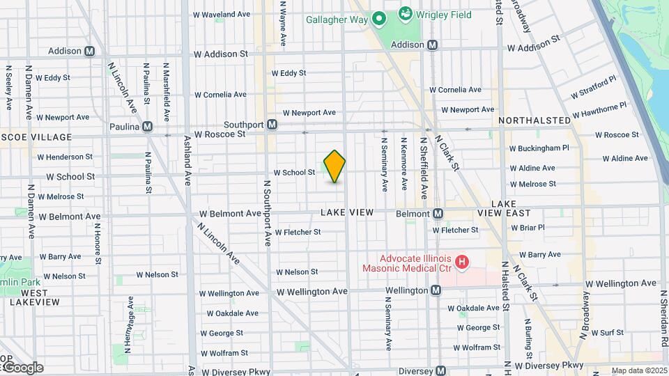 1214 W Melrose St, Unit CH Map and Location Details