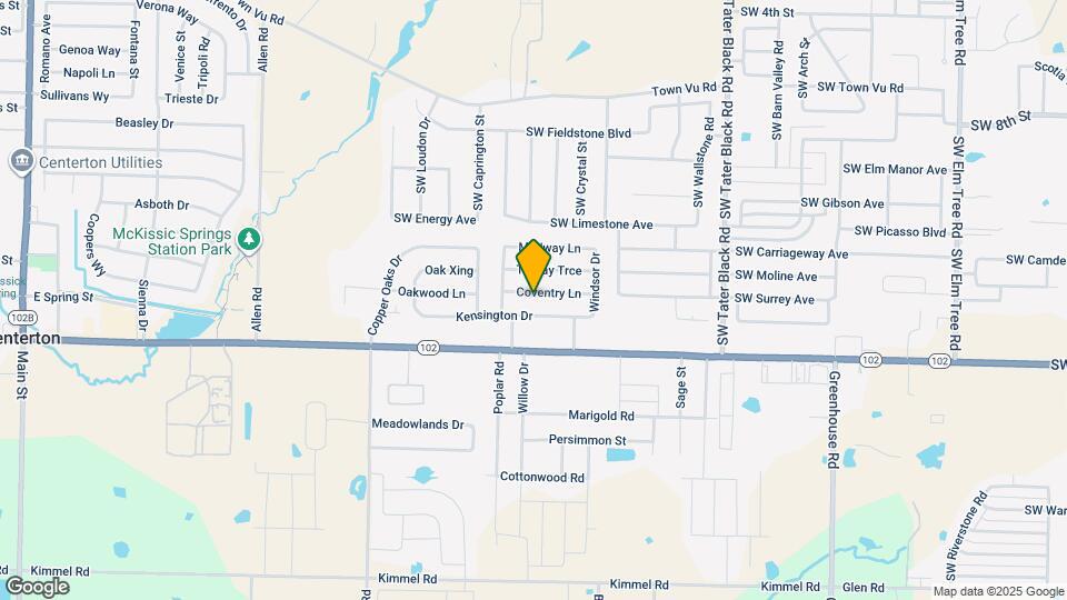 1160 Coventry Ln Map and Location Details