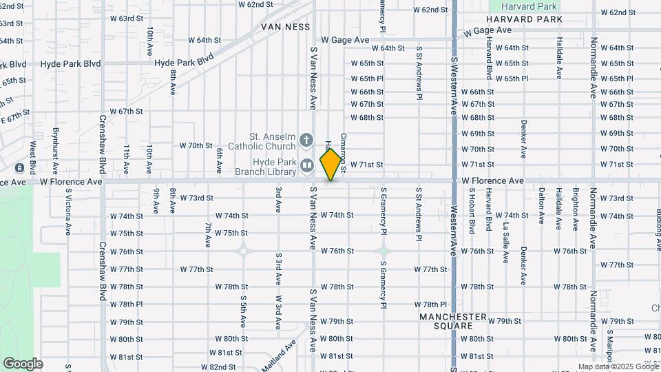 2128 W Florence Ave Map and Location Details