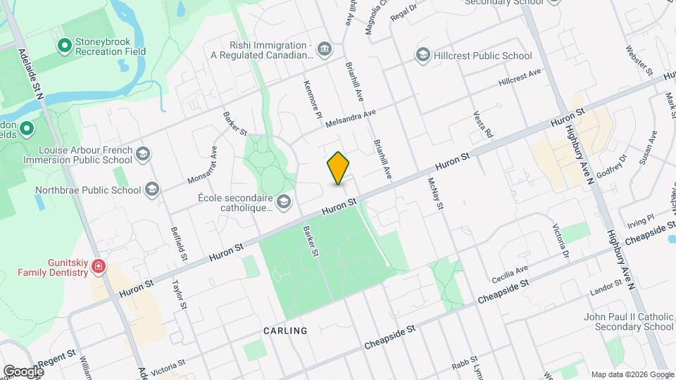 980 Huron St Map and Location Details