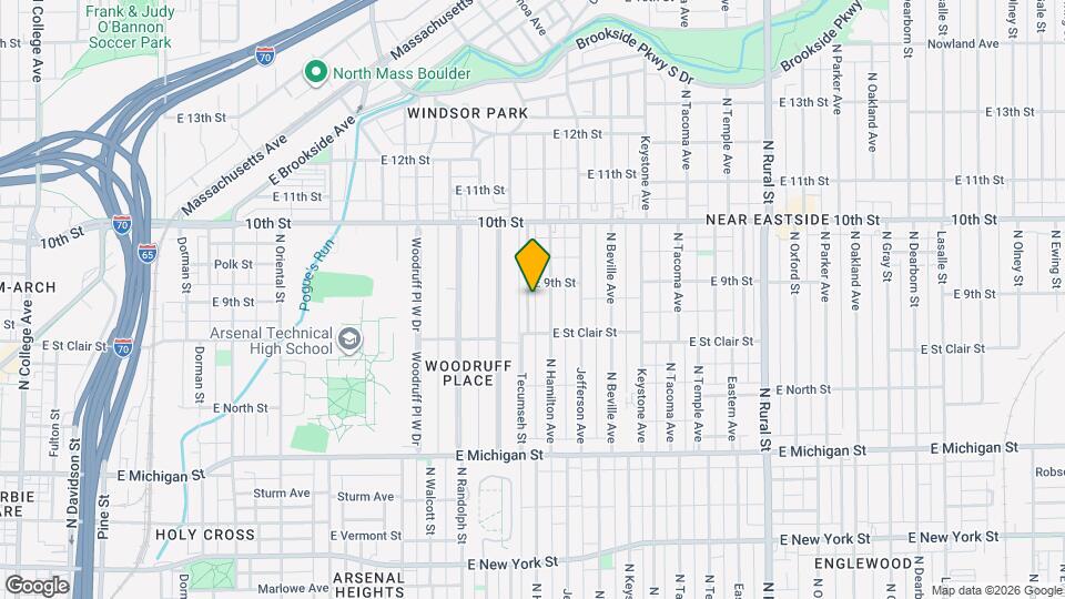 835 Tecumseh St Map and Location Details